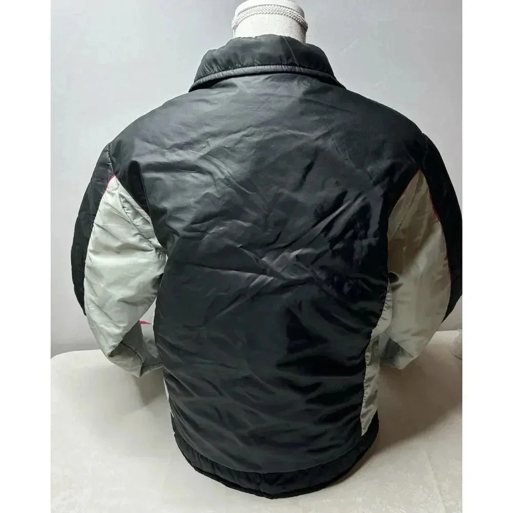 Vtg 80s 90s Woolrich Zip Jacket M Red Grey - Picture 2 of 10